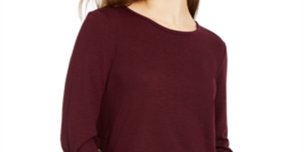 Blusa de manga comprida com botões laterais A. Byer Junior, tamanho grande