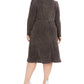 Vestido midi brilhante feminino R&amp;M Richards, metálico, tamanho 18W