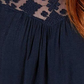 Regata feminina sem mangas com decote em joia e renda estilo &amp; CO, azul marinho, tamanho XS