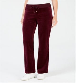 Calça feminina de veludo Charter Club roxa tamanho XX-G