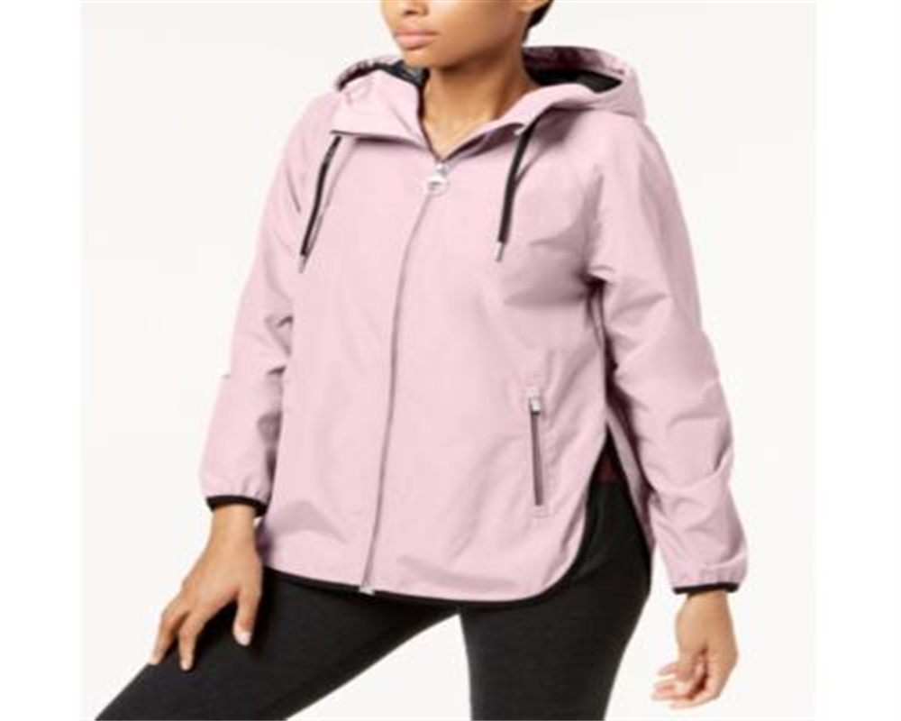 Jaqueta Calvin Klein Performance Feminina com Capuz e Costas Cruzadas Rosa Tamanho P
