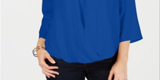 Charter Club Feminino Northern Top Azul Tamanho Pequeno Médio