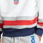 Polo Ralph Lauren Moletom com capuz masculino de lã com blocos de cores, branco, tamanho pequeno