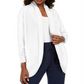 Karen Scott Cardigan Cocoon Aberto Frente Feminino Marrom Tamanho P