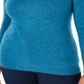 Suéter de cashmere com gola redonda feminino Charter Club, azul, tamanho 0X