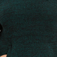 Suéter feminino estilo canguru plus size com acabamento em botões e bolso canguru, verde, tamanho 0X
