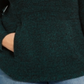 Suéter feminino estilo canguru plus size com acabamento em botões e bolso canguru, verde, tamanho 0X
