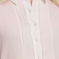 Blusa feminina DKNY com botões, manga comprida e gola, rosa, tamanho G