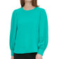 Blusa Calvin Klein Feminina Manga Longa Gola Joia Verde Tamanho P