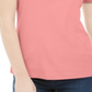 Karen Scott Blusa feminina de manga curta e decote redondo, rosa, tamanho grande