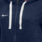 Moletom com capuz Nike W Nk Gym feminino, azul marinho, tamanho pequeno