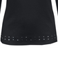 Karen Scott Top Feminino de Algodão com Gola Dividida e Ilhós - Preto Tamanho P