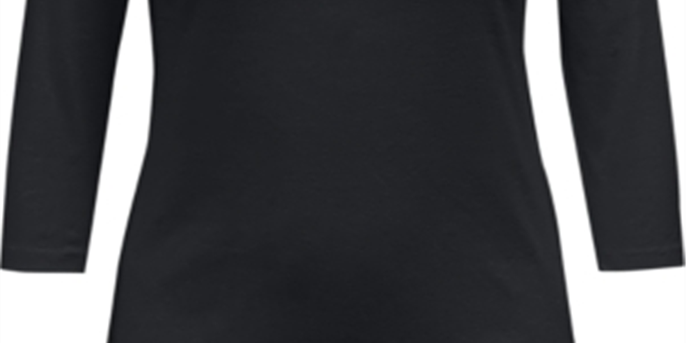 Karen Scott Top Feminino de Algodão com Gola Dividida e Ilhós - Preto Tamanho P