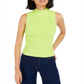 Blusa regata feminina Bar III com gola alta verde neon tamanho GG