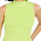 Blusa regata feminina Bar III com gola alta verde neon tamanho GG