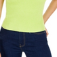 Blusa regata feminina Bar III com gola alta verde neon tamanho GG