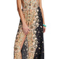Vestido longo estampado sem mangas feminino Free People, preto, tamanho XS