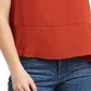 Blusa assimétrica peplum feminina BCBGMaxazria, cobre, tamanho M