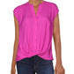 Top feminino com frente torcida INC International Concepts rosa tamanho XS