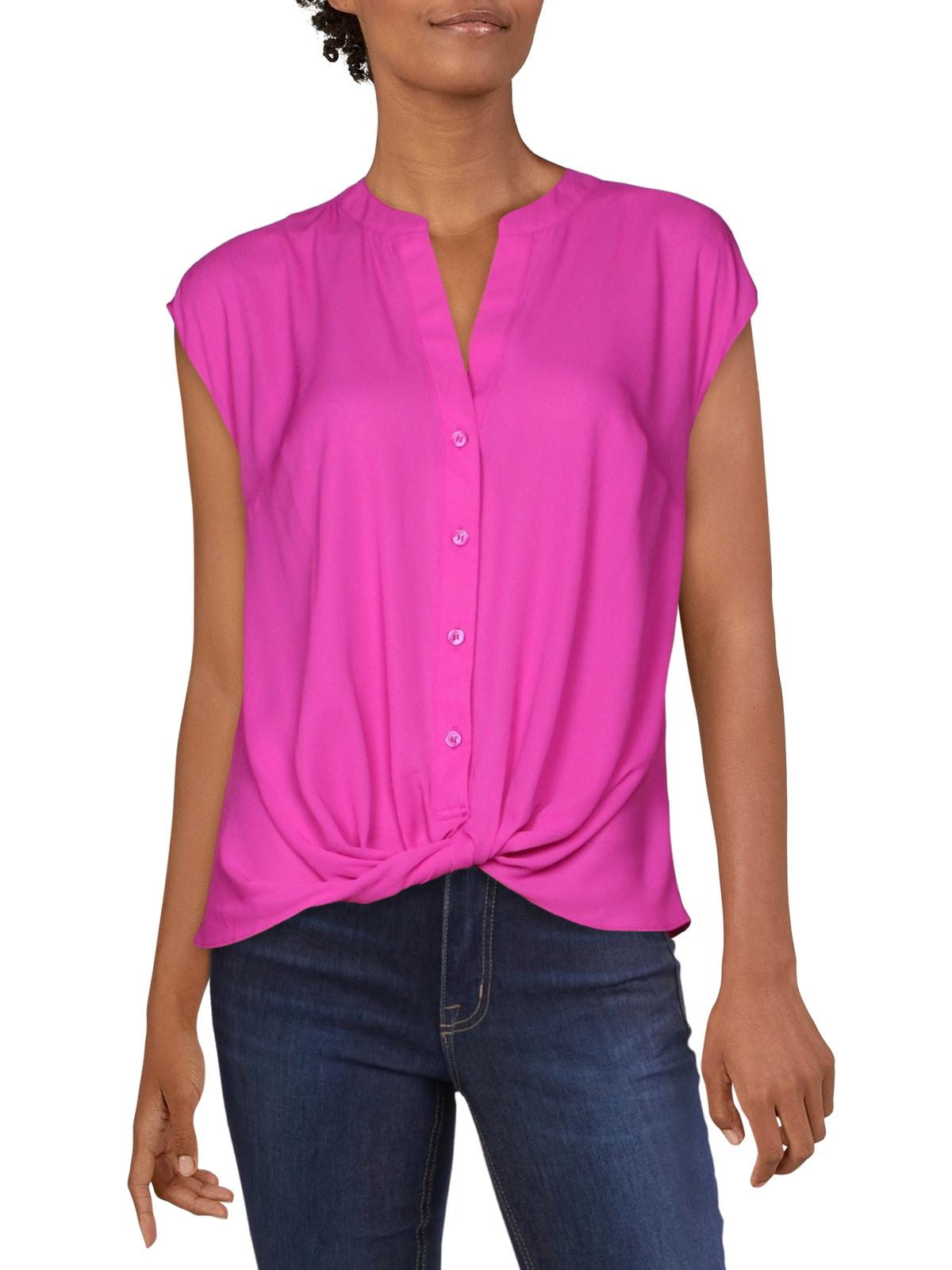 Top feminino com frente torcida INC International Concepts rosa tamanho XS