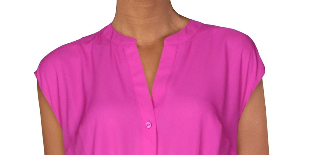 Top feminino com frente torcida INC International Concepts rosa tamanho XS