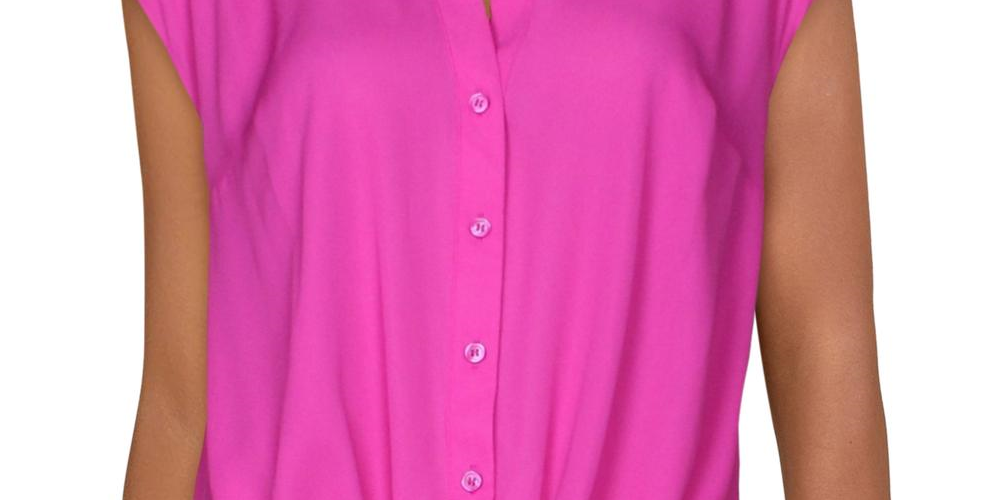 Top feminino com frente torcida INC International Concepts rosa tamanho XS