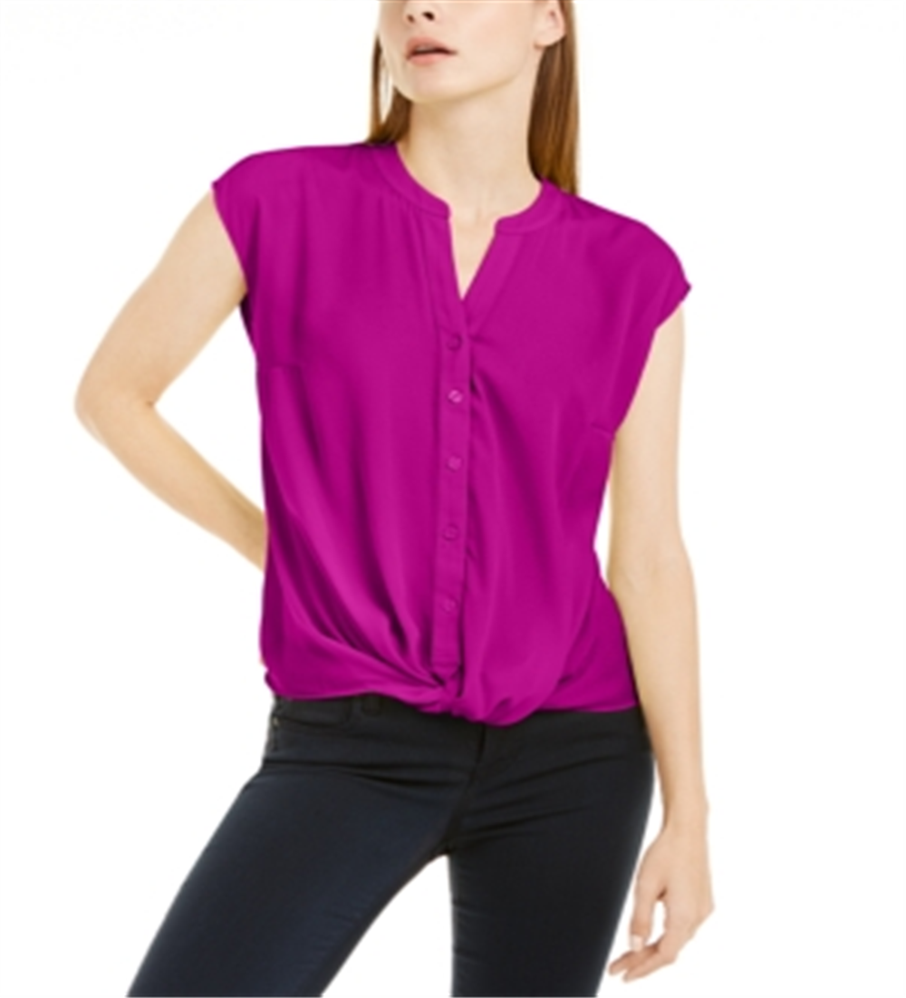 Top feminino com frente torcida INC International Concepts rosa tamanho XS