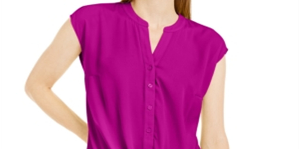 Top feminino com frente torcida INC International Concepts rosa tamanho XS