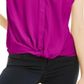 Top feminino com frente torcida INC International Concepts rosa tamanho XS