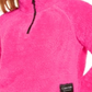 Blusa feminina Calvin Klein Performance Fleece com zíper de um quarto - Rosa Magenta Quente, tamanho médio