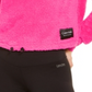 Blusa feminina Calvin Klein Performance Fleece com zíper de um quarto - Rosa Magenta Quente, tamanho médio