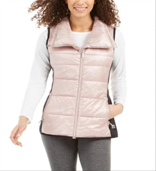 Calvin Klein Colete Feminino Performance Gola Funil - Rosa Metálico Tamanho 2XL