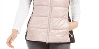 Calvin Klein Colete Feminino Performance Gola Funil - Rosa Metálico Tamanho 2XL