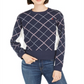 Tommy Hilfiger Moletom esportivo xadrez feminino azul marinho tamanho P