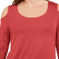 Blusa feminina com ombros descobertos da coleção JM, laranja, tamanho 2XL