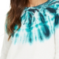 INC Pulôver feminino térmico tie-dye gola redonda verde tamanho 2XL