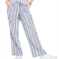 Calça de praia feminina Sound/Style com pernas largas e franzidas, azul-marinho, tamanho GG