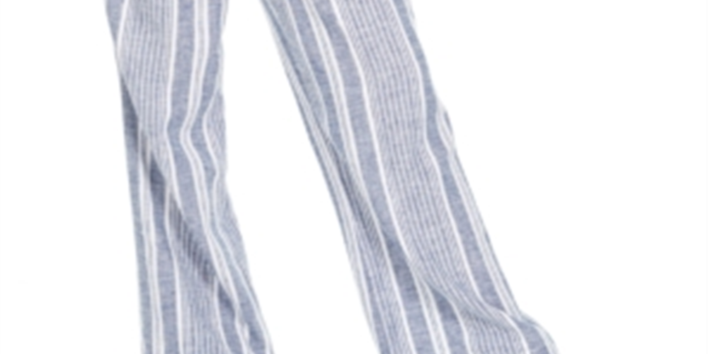 Calça de praia feminina Sound/Style com pernas largas e franzidas, azul-marinho, tamanho GG