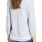 Blusa feminina Lucky Brand Pintuck Peasant Azul Tamanho XS