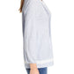 Blusa feminina Lucky Brand Pintuck Peasant Azul Tamanho XS