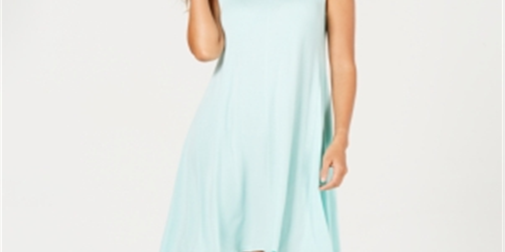 Vestido feminino cruzado nas costas, azul, tamanho 2XL, da Style &amp; Co