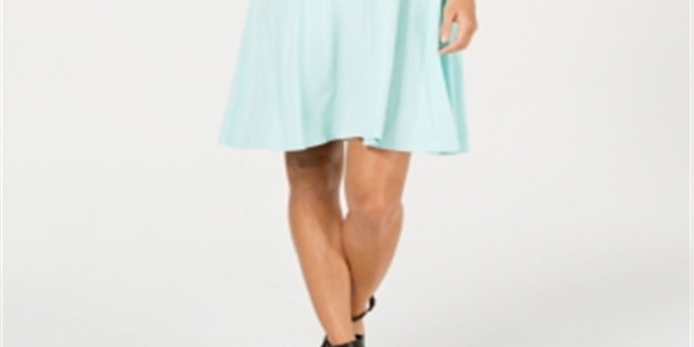 Vestido feminino cruzado nas costas, azul, tamanho 2XL, da Style &amp; Co