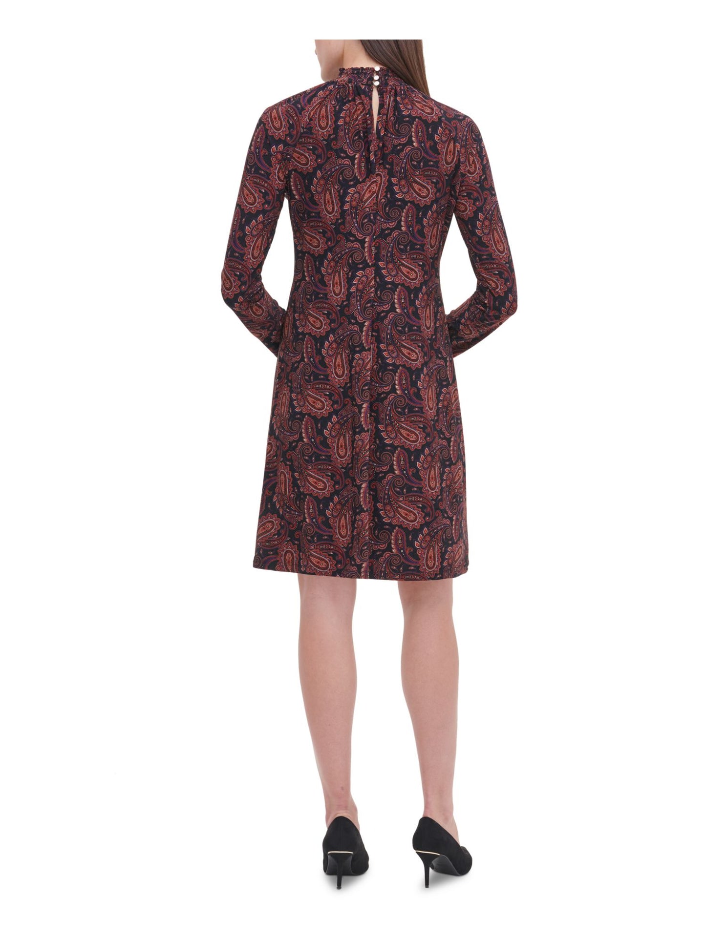 Vestido feminino TOMMY HILFIGER manga comprida acima do joelho preto tamanho 8