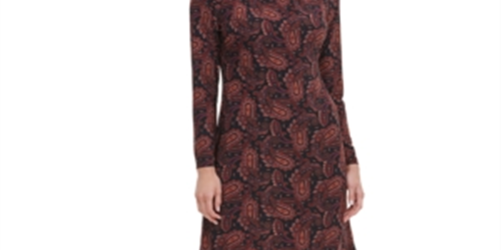 Vestido feminino TOMMY HILFIGER manga comprida acima do joelho preto tamanho 8
