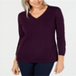 Karen Scott Suéter Feminino Gola V Vermelho Ocre Tamanho Grande