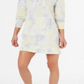 Vestido com capuz Calvin Klein feminino com estampa tie-dye e logotipo, combinação cítrica, amarelo, tamanho médio