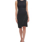 Vestido de festa feminino Tommy Hilfiger sem mangas acima do joelho, preto, tamanho 18