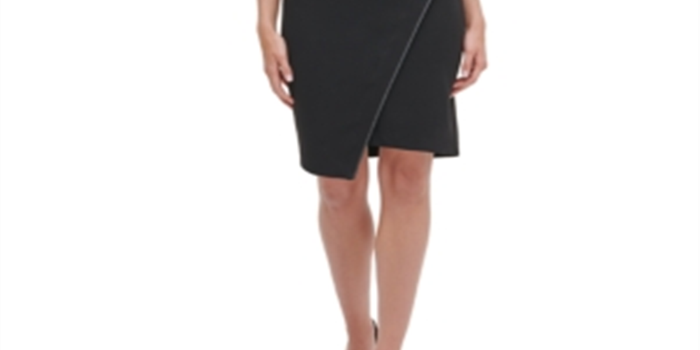 Vestido de festa feminino Tommy Hilfiger sem mangas acima do joelho, preto, tamanho 18