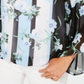 Blusa feminina Alfani com estampa de manga anjo, azul, tamanho médio