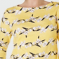 Camiseta feminina Charter Club de algodão Pima com estampa de botões e ombros, tamanho PP, amarela